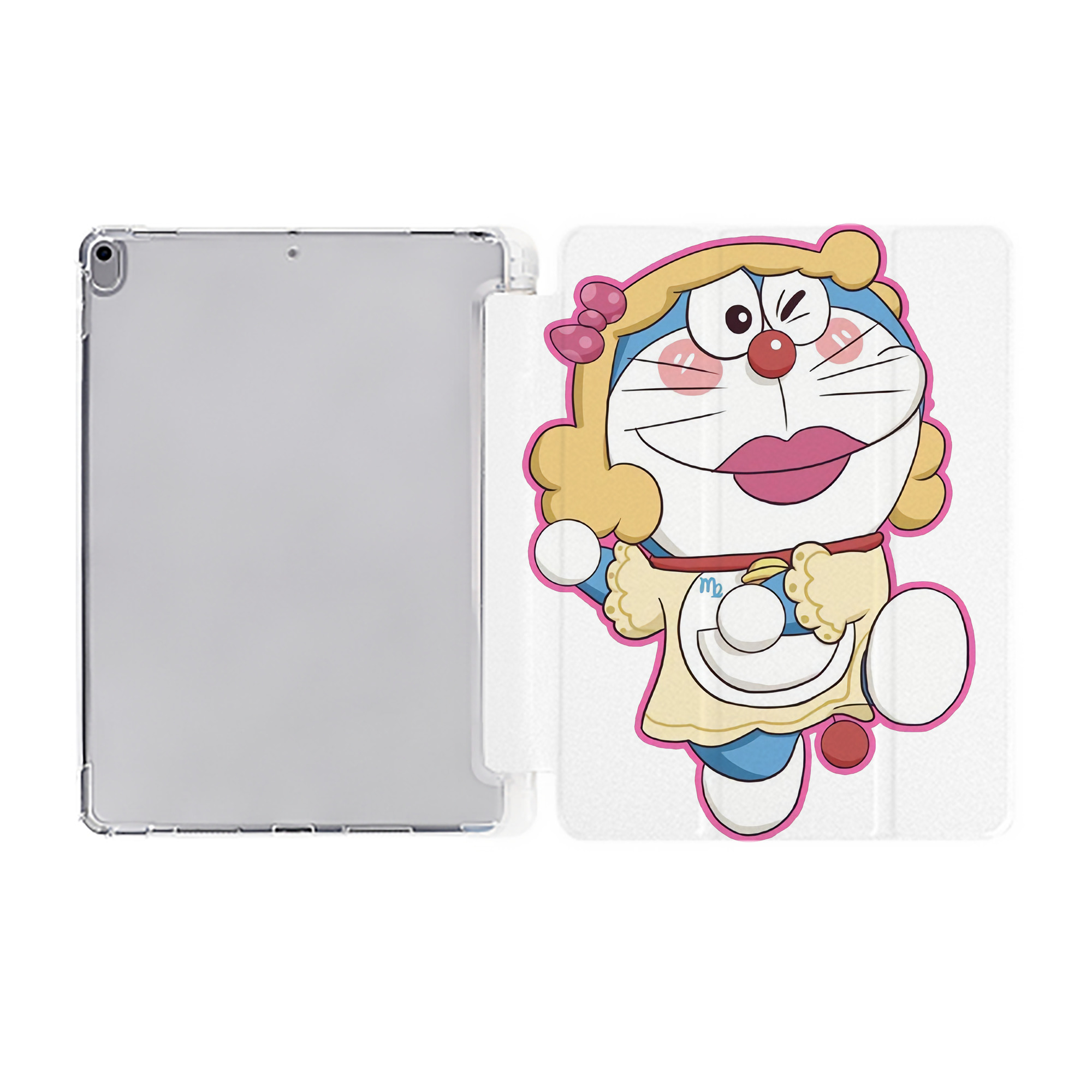 （画像用） ドラえもん Doraemon IPad ケース ペン収納付き 三つ折りスタンド PUレザー×シリコン 対応機種9.5/10.5/10.9インチ